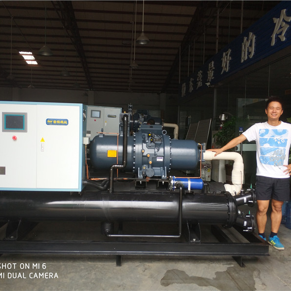 60HP air cooled industrial refrigeration glycol water cooled screw chiller