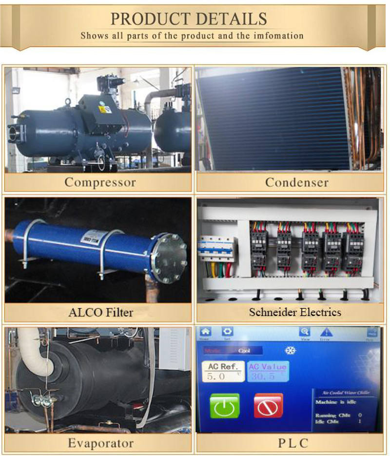 air cooled screw chiller with CE certificate